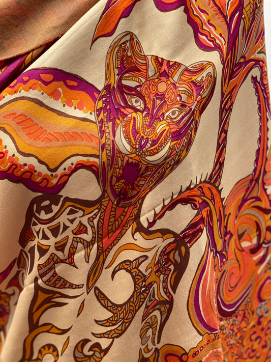 “BONDED IN GARDEN EDEN “ - LIMITED EDITION #3 of 5 pieces - cashmere & silk, double face