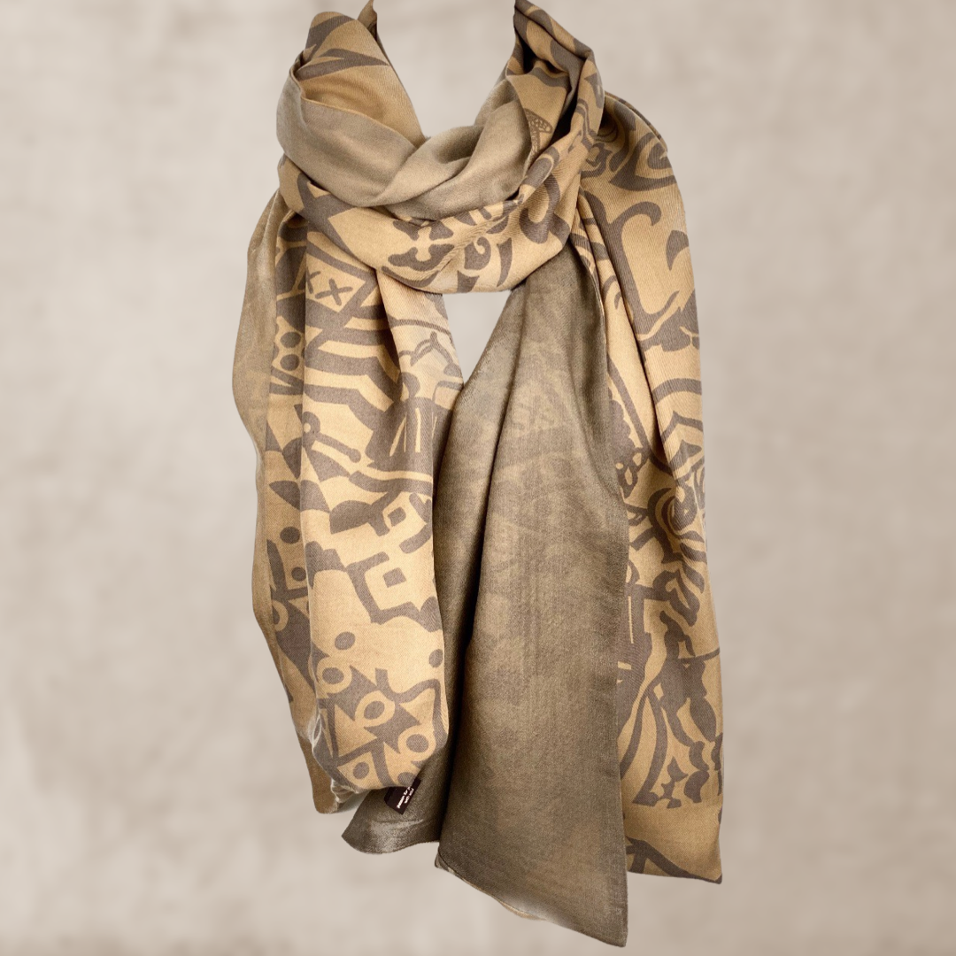 Doubleface “LAST SAMURAI" Limited Edition cashmere and silk scarf