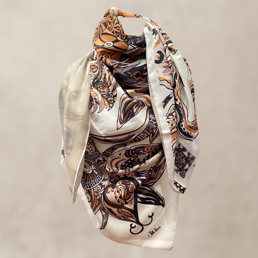 “BONDED IN GARDEN EDEN “ - LIMITED EDITION #3 von 3 Stück -  Kaschmir & Seide, Doubleface